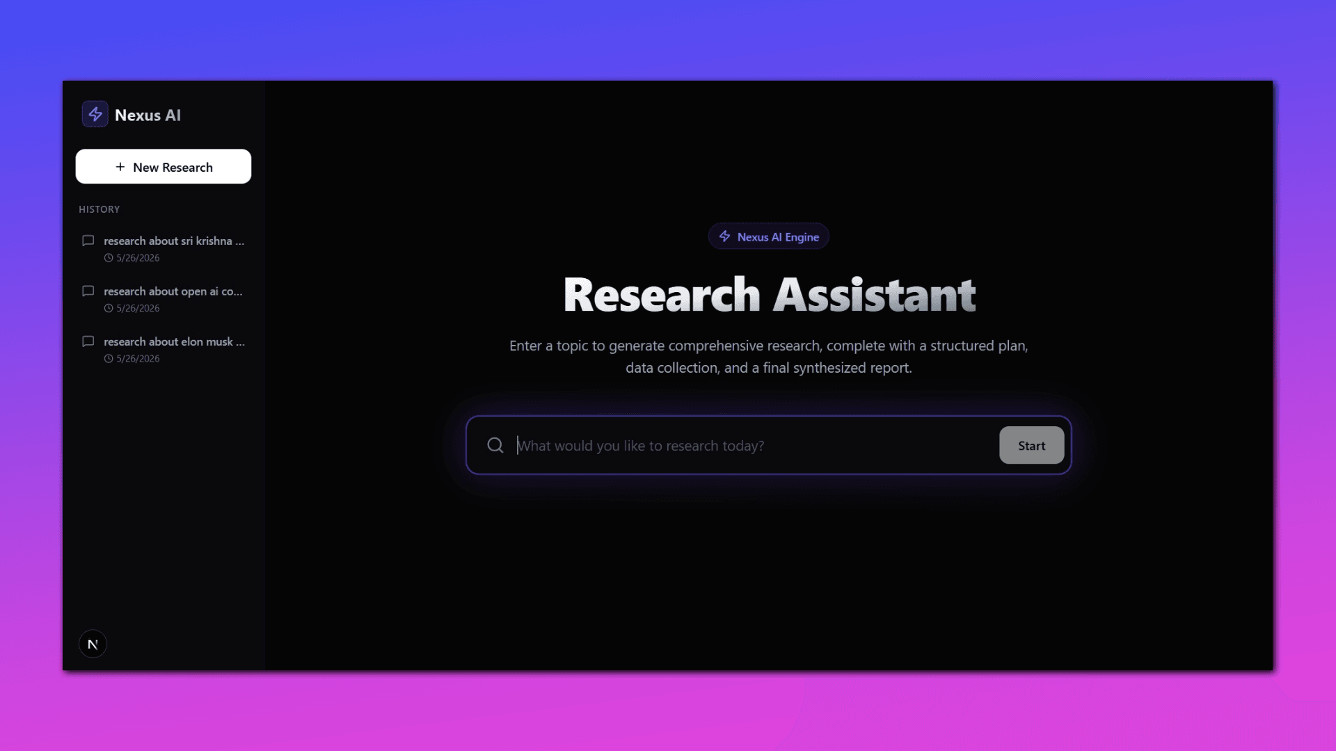 Nexus AI — Multi-Agent Research System