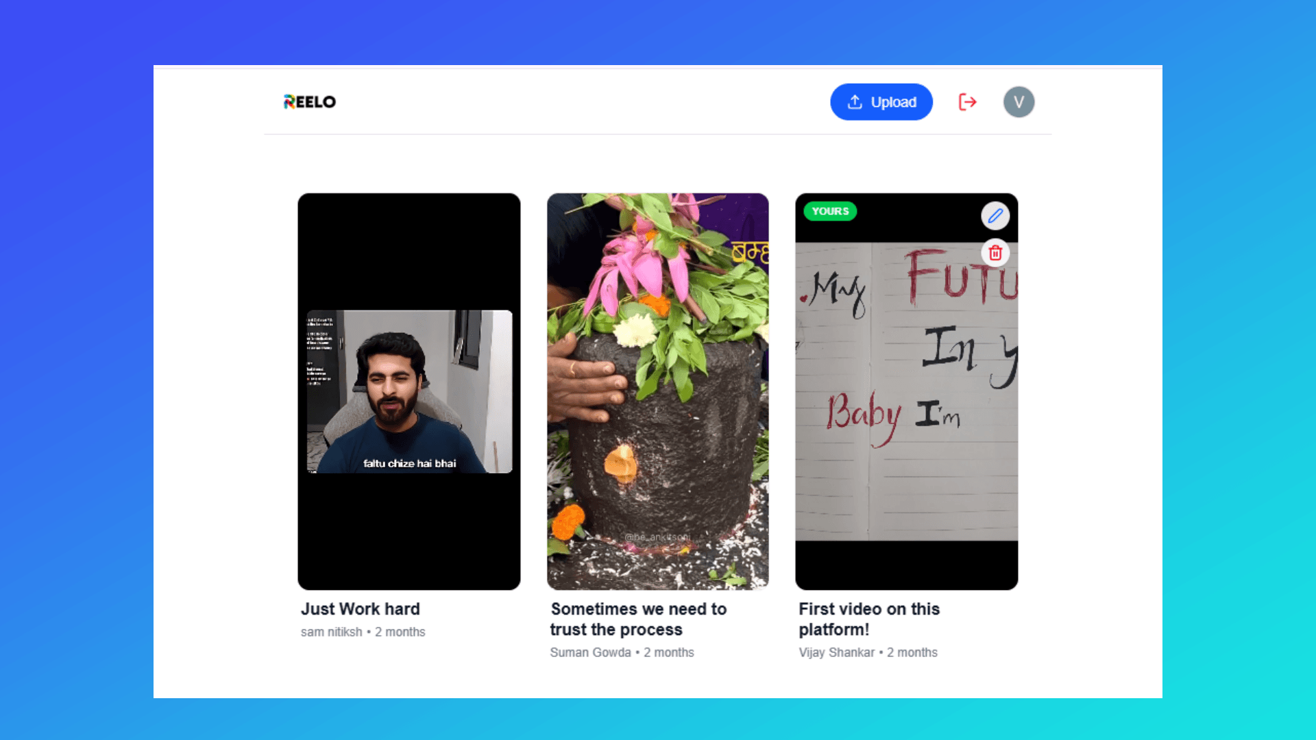 Reelo – Next.js 16 Video Sharing Platform